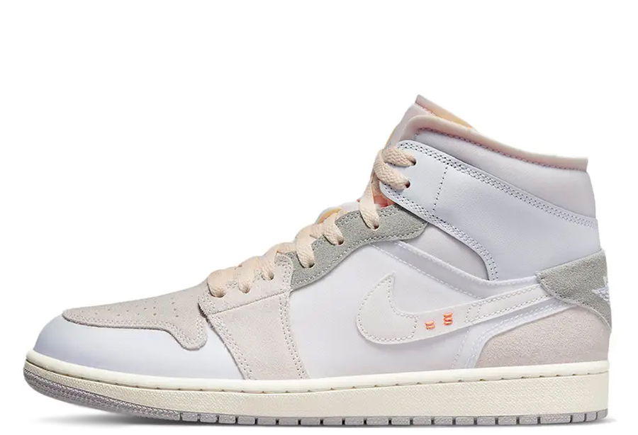 Air Jordan 1 Mid SE Craft "Inside Out White Grey"