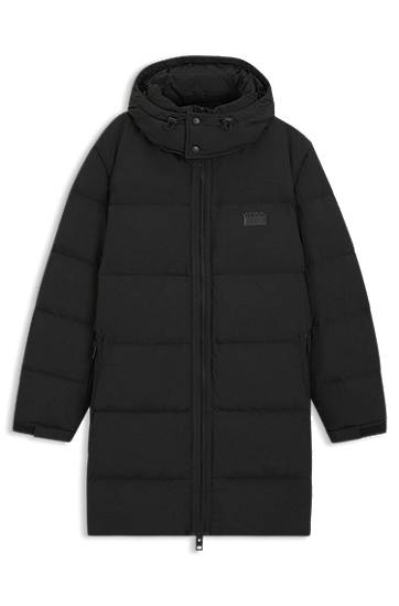 Prešívaná bunda BOSS Water-repellent Puffer Coat with Down Filling Čierna | 50546228, 0