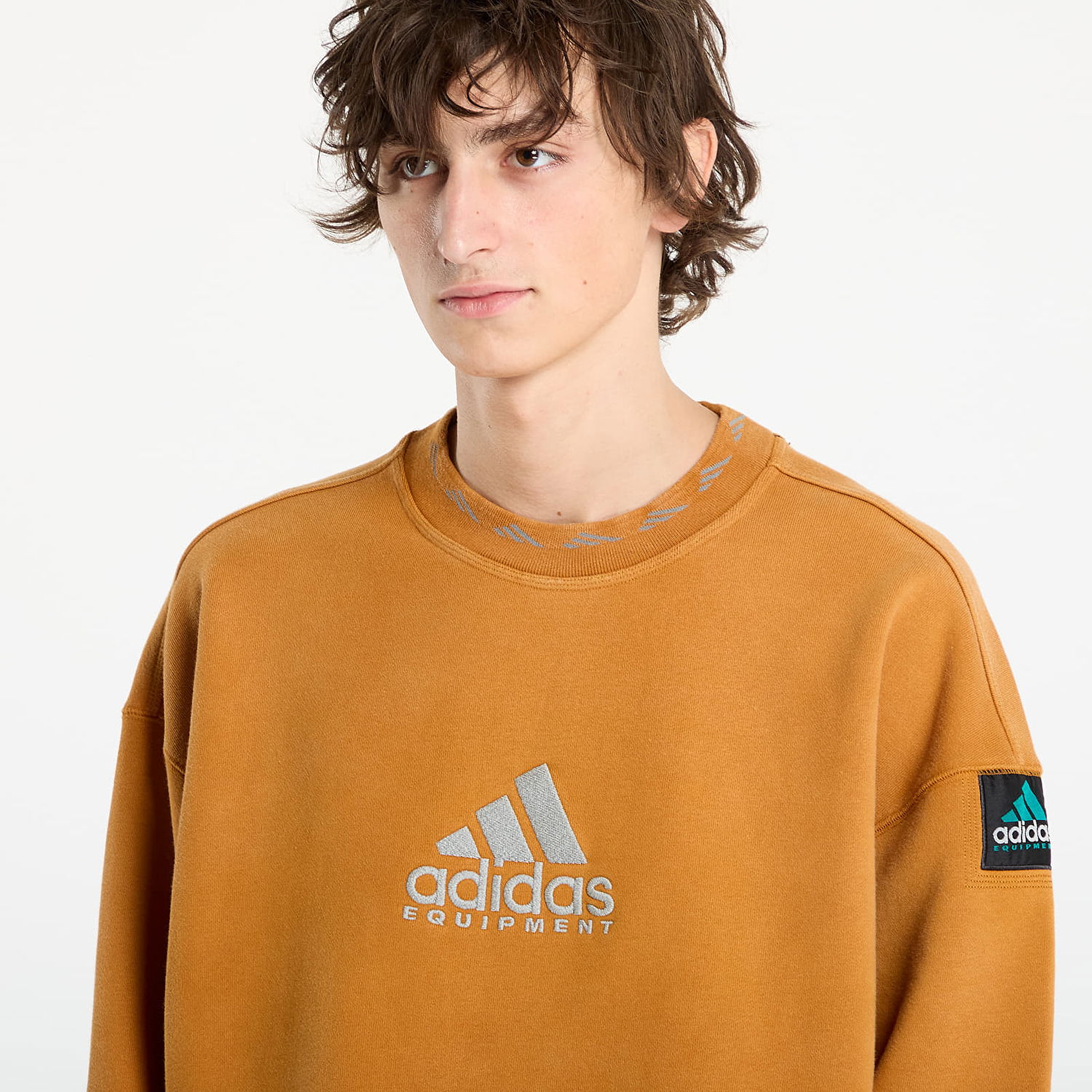 Mikina adidas Originals Adidas Equipment Reflective Embroidery Crew Sweatshirt Oranžová | JX1457, 1
