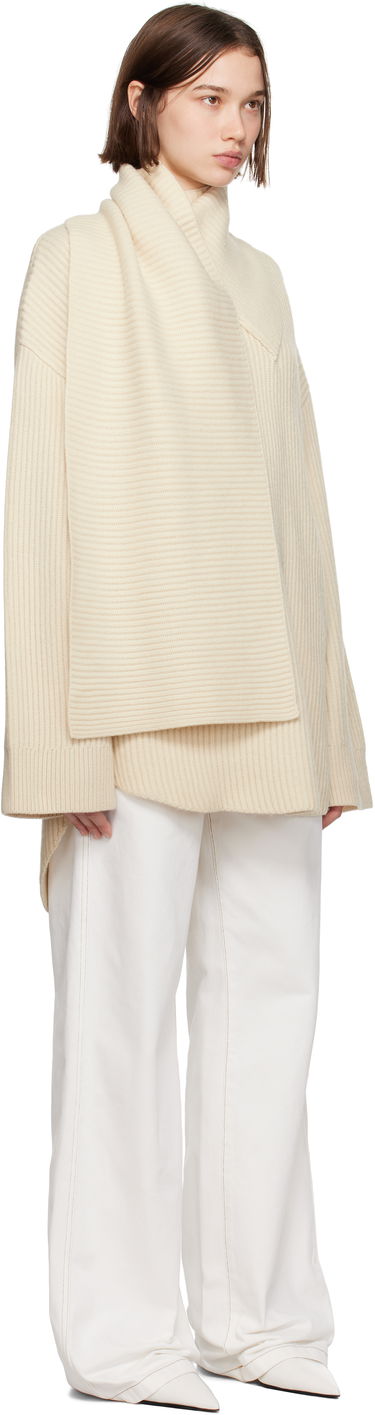 Sveter TOTEME TOTEME Long Scarf Knit Sweater Béžová | 244-WRT0364-YA0007, 1