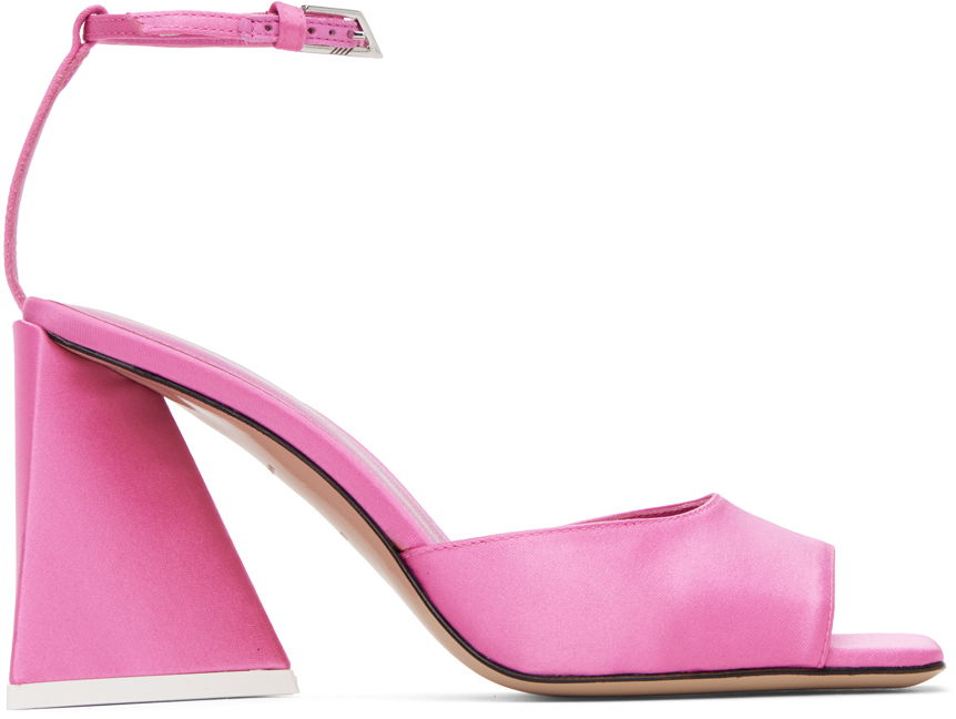 Doplnky The Attico Attico Piper Satin Heeled Sandals Ružová | 232WS599 V015, 0