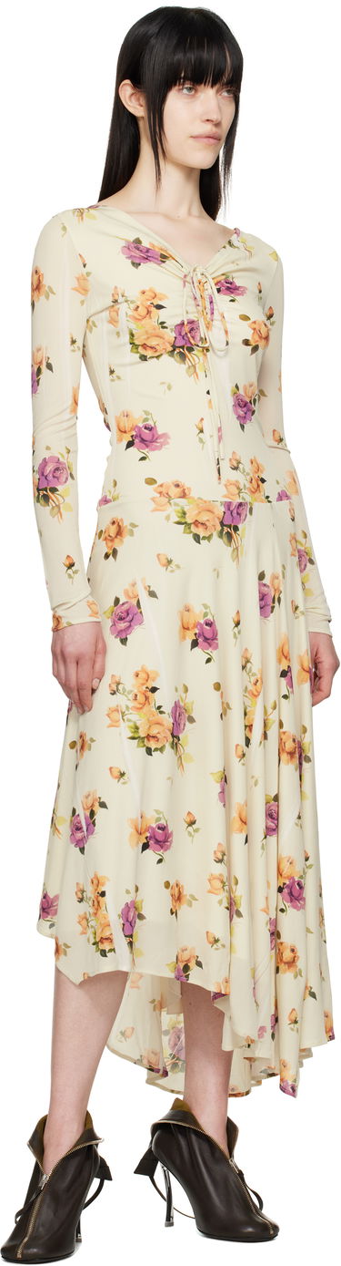 Šaty Acne Studios Acne Studios Floral Midi Dress Béžová | A20810-, 3