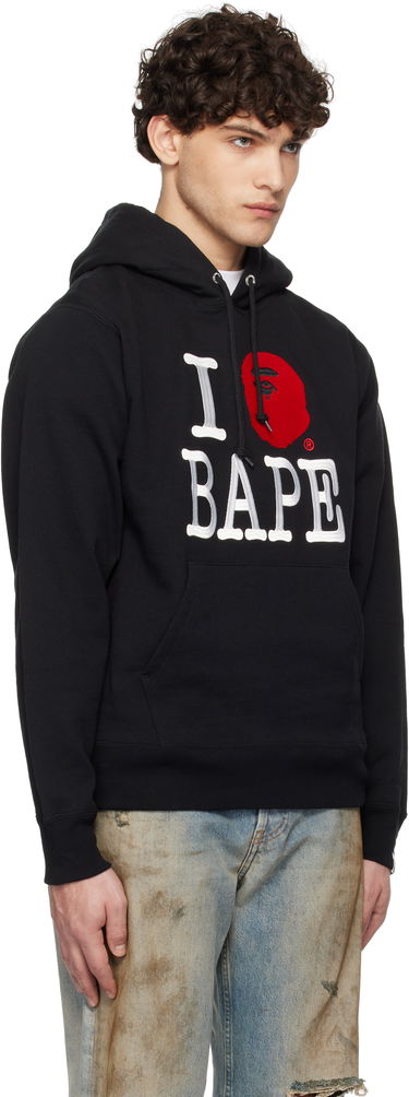 Mikina BAPE I LOVE BAPE Hoodie Black Čierna | 001PPK801005MBLK, 2