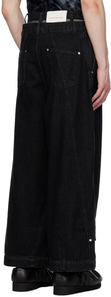 Džínsy Feng Chen Wang Feng Chen Wang Paneled Jeans Čierna | FUF16TR04, 2