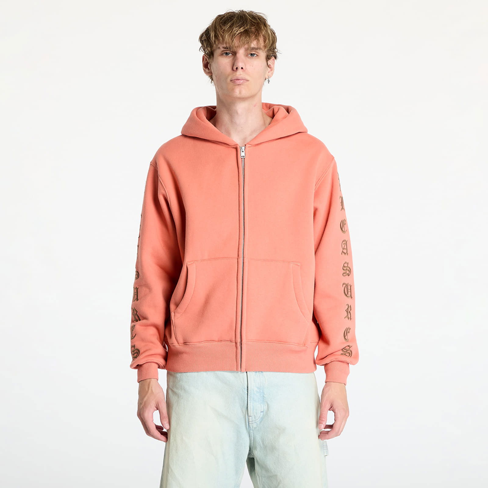 Oe Zip Up Hoodie Rust