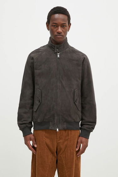 Bomber bunda Baracuta Suede Bomber Jacket Šedá | BRCPS0990, 0