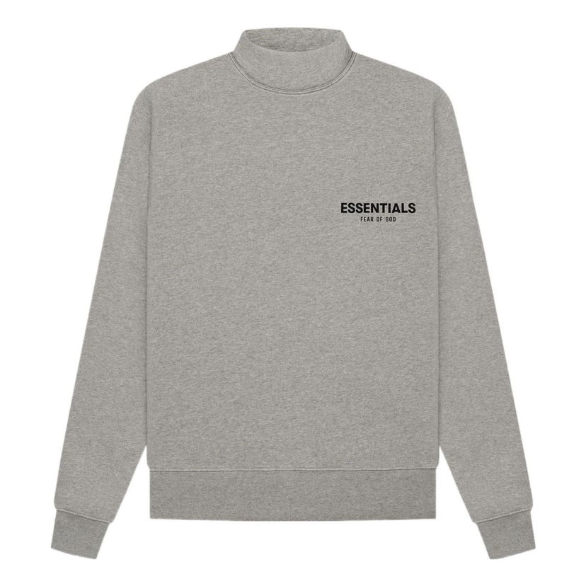 Mikina Fear of God Essentials Mockneck Sweatshirt Šedá | FOG-SS22-985