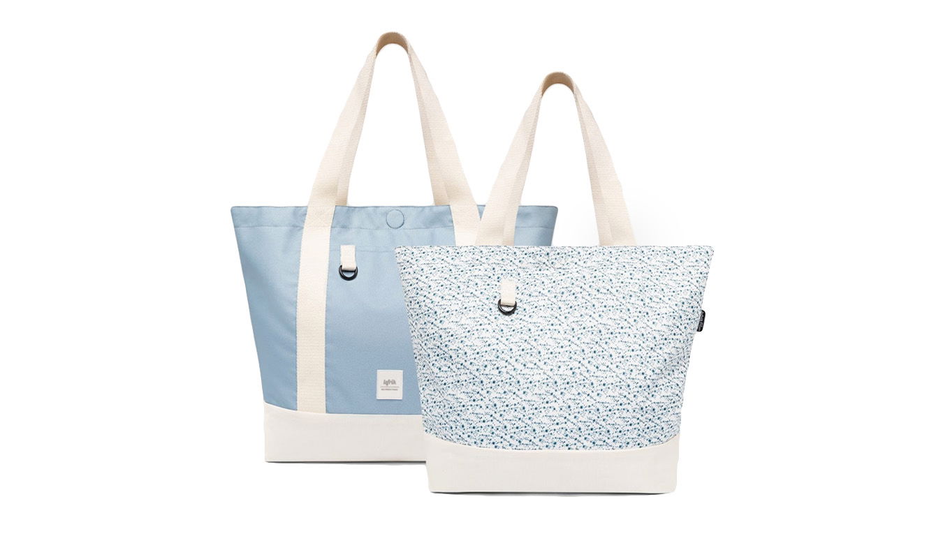 Tote bag Lefrik Strata Reversible Bag Flowers Modrá | Reversible_FLR, 1