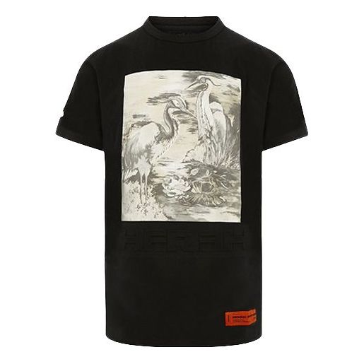 Tričko HERON PRESTON Heron Preston Birds Short-Sleeve T-Shirt Čierna | HMAA011S209140221088, 0