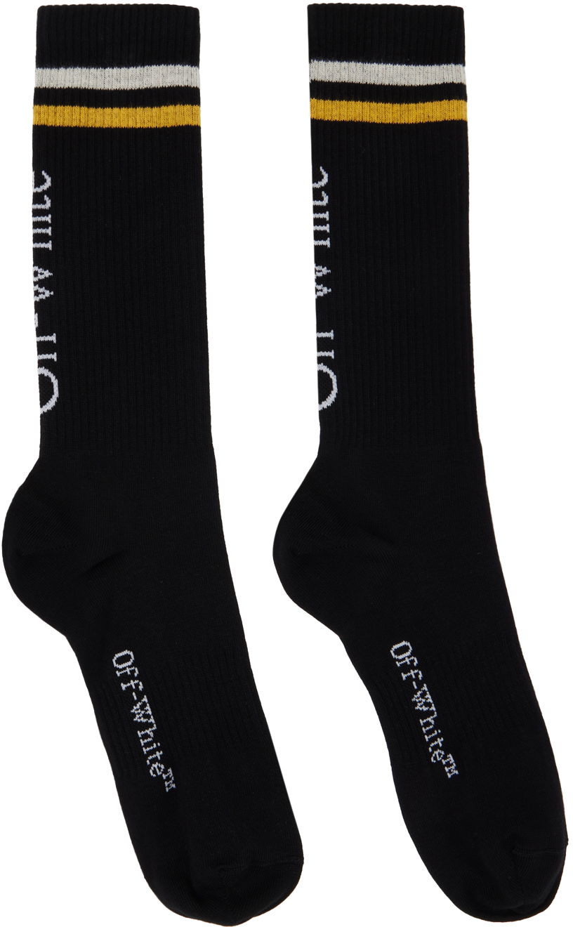 Ponožky Off-White Off-White Stripe Socks Čierna | OMRA078F23KNI0011004, 0