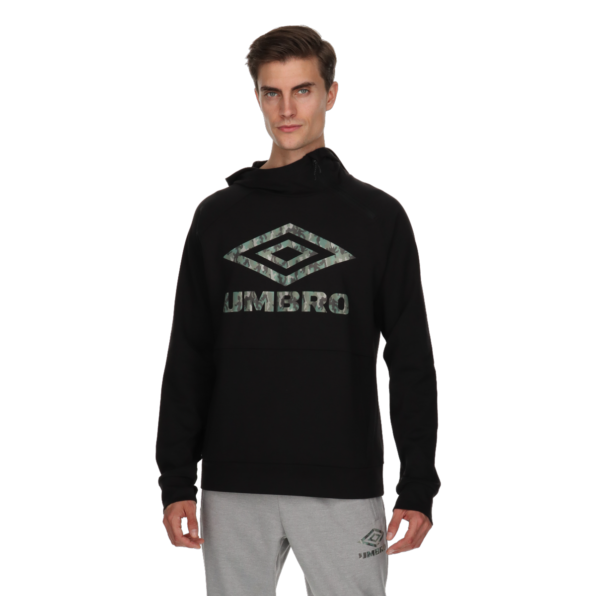 Mikina Umbro Indirect Camo Logo Hoodie Čierna | UMA231M608-01, 0