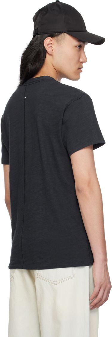 Tričko rag & bone Rag & Bone Classic Cotton Henley T-Shirt Čierna | M000T906G, 2