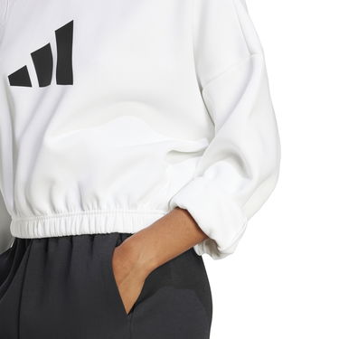 Mikina adidas Performance Cropped Hoodie Biela | JE0137, 4