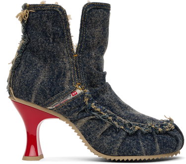 Tenisky a topánky Diesel D-Woodstock Ab Distressed Denim Flared Heel Ankle Boots Rôznofarebný | Y03696 P1848, 0
