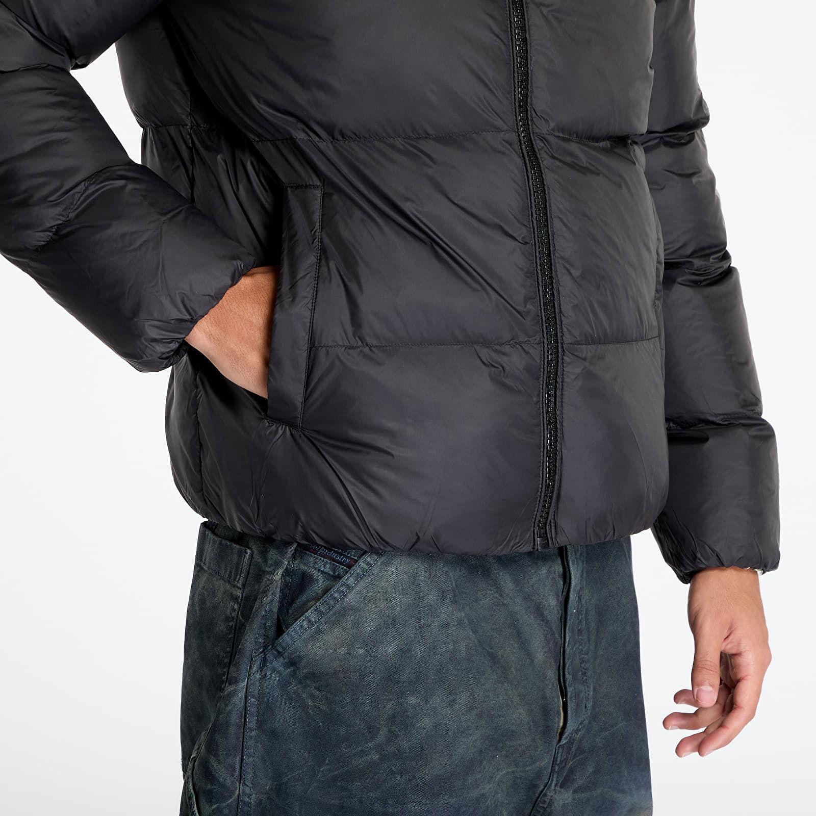 Sherpa Puffer Jacket Black