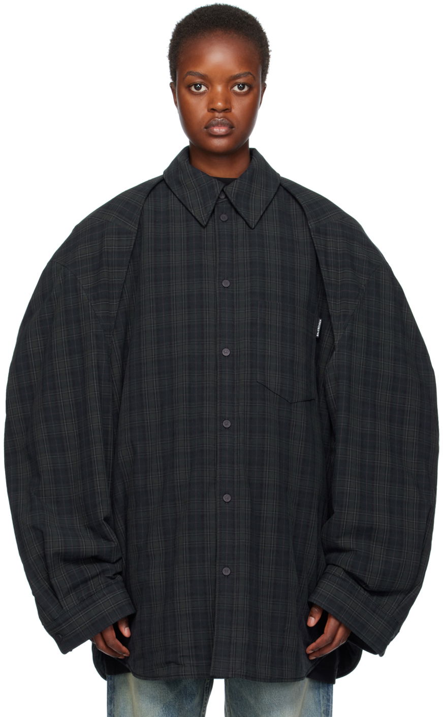 Košeľa Balenciaga Detachable Sleeves Shirt Čierna | 751728 TOM17, 0