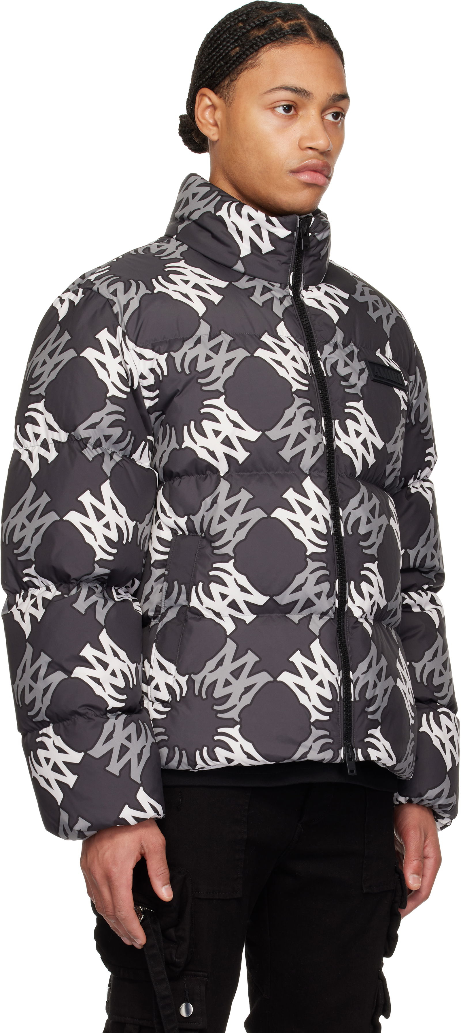 Quad Print Down Jacket