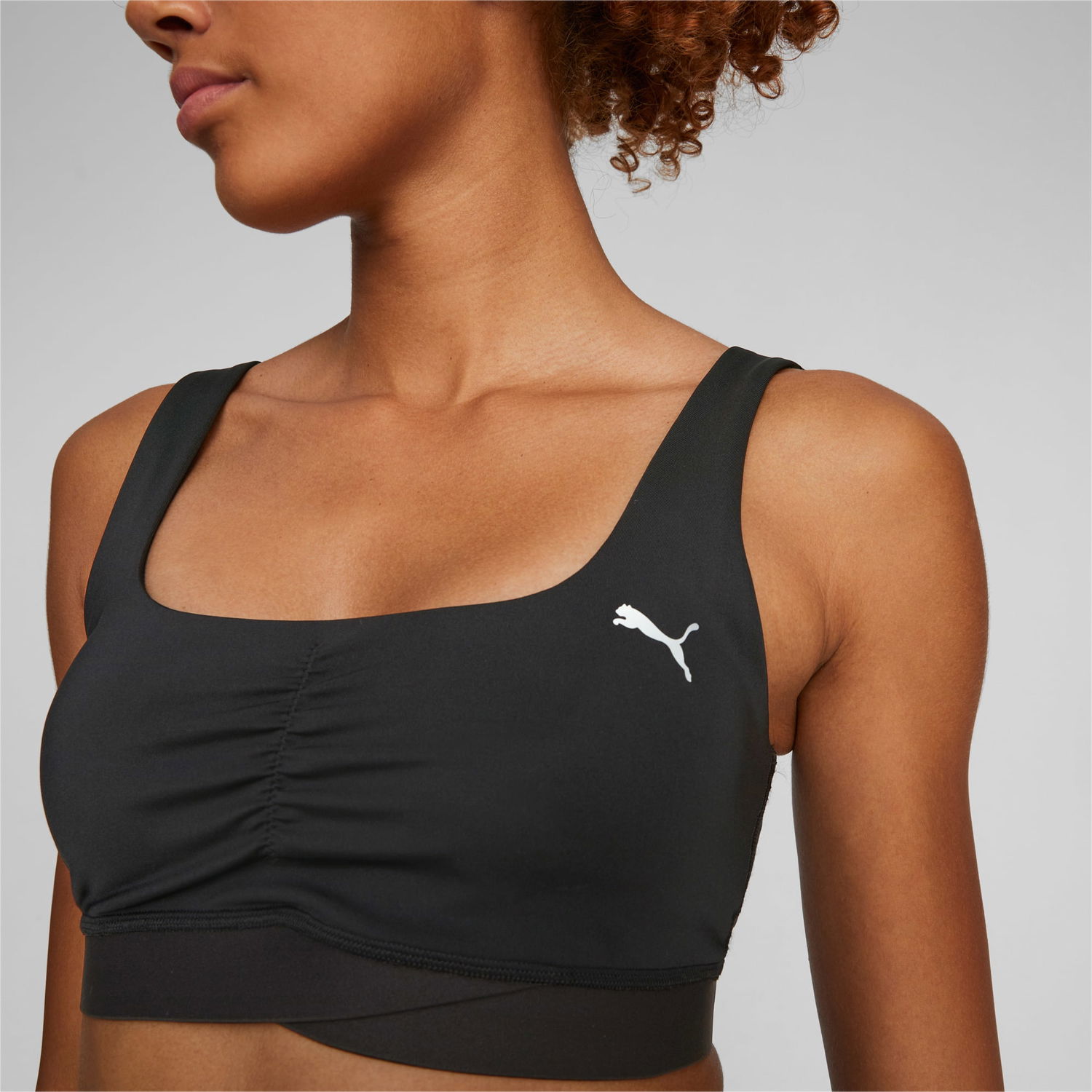 Podprsenka Puma x PAMELA REIF Ruching Sports Bra Čierna | 523064_01, 0