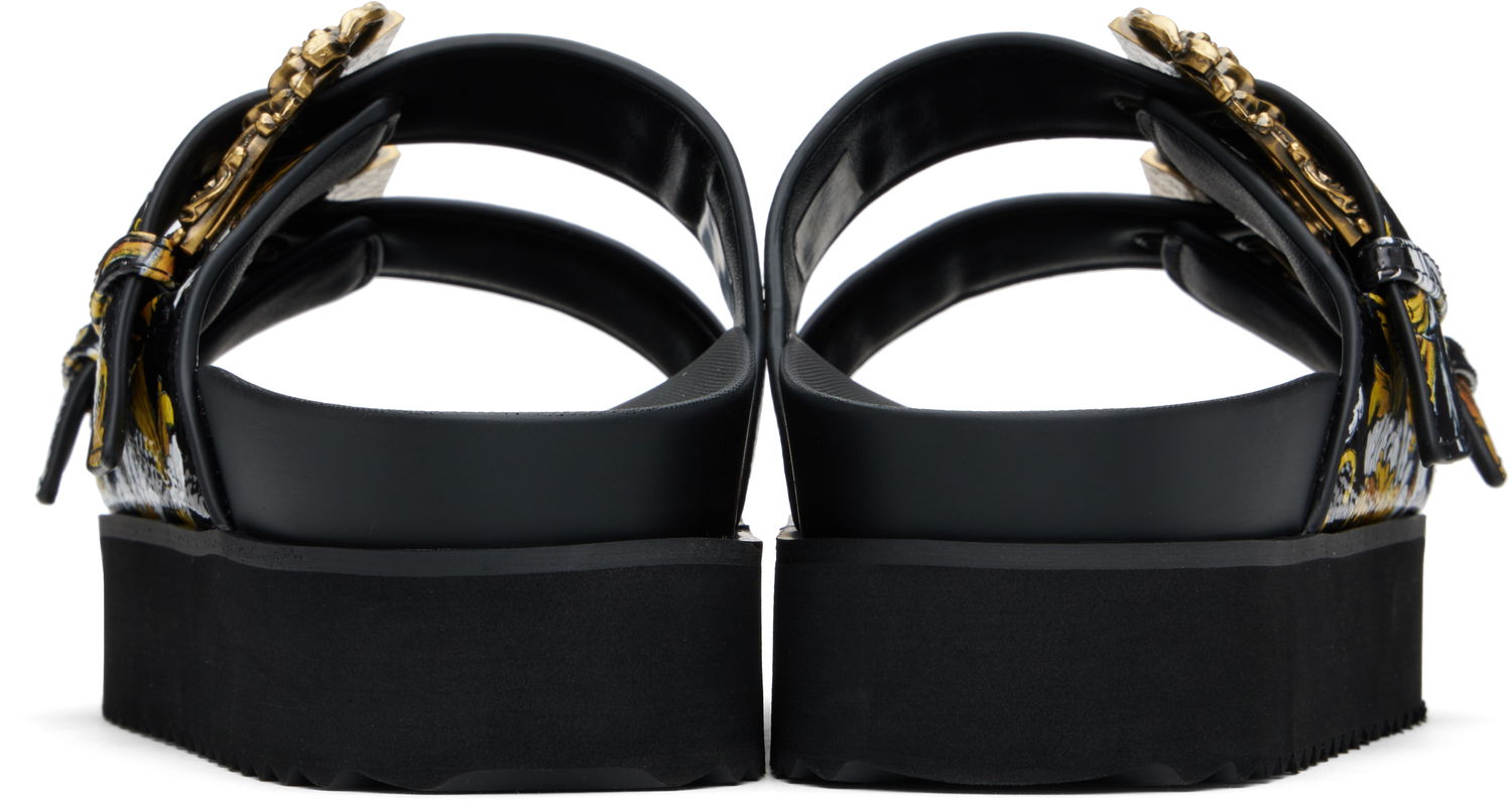 Tenisky a topánky Versace Versace Jeans Couture Outline Barocco Arizona Sandals Čierna | E78VA3SM1_EZS366, 1