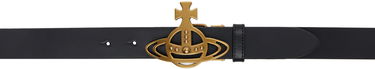 Opasok Vivienne Westwood Black Line Orb Buckle Belt Čierna | 82010072U-L008N-, 0