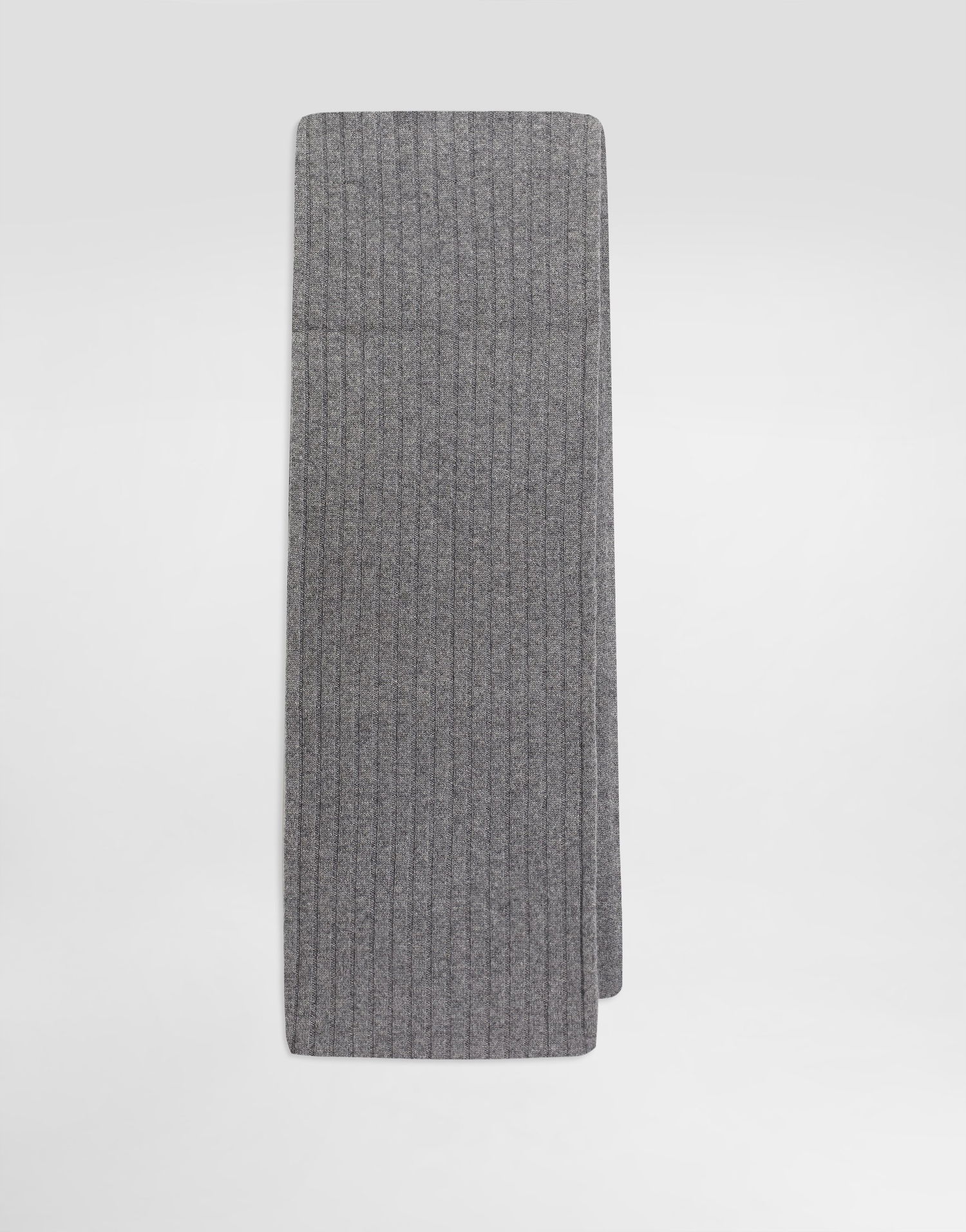 Šál Dolce & Gabbana Dolce & Gabbana Cashmere Flat Rib Knit Scarf Šedá | FXR15ZJBW0SN5822, 1