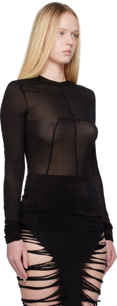 Dres Rick Owens Rick Owens Lido Stretch Cupro Jersey Top Čierna | RO01E7265 BZ, 1
