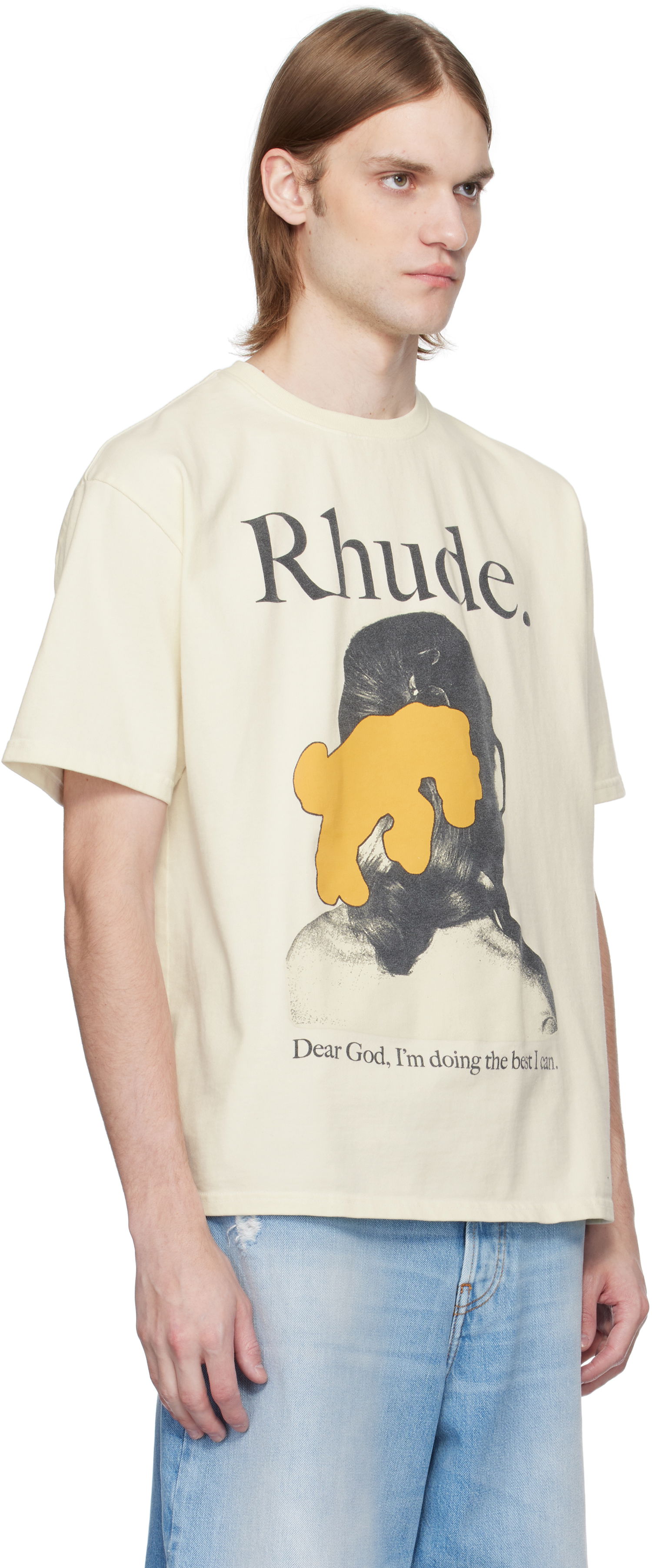 Tričko Rhude Rhude Ponytail Graphic T-Shirt Béžová | RHSS25TT08012, 1