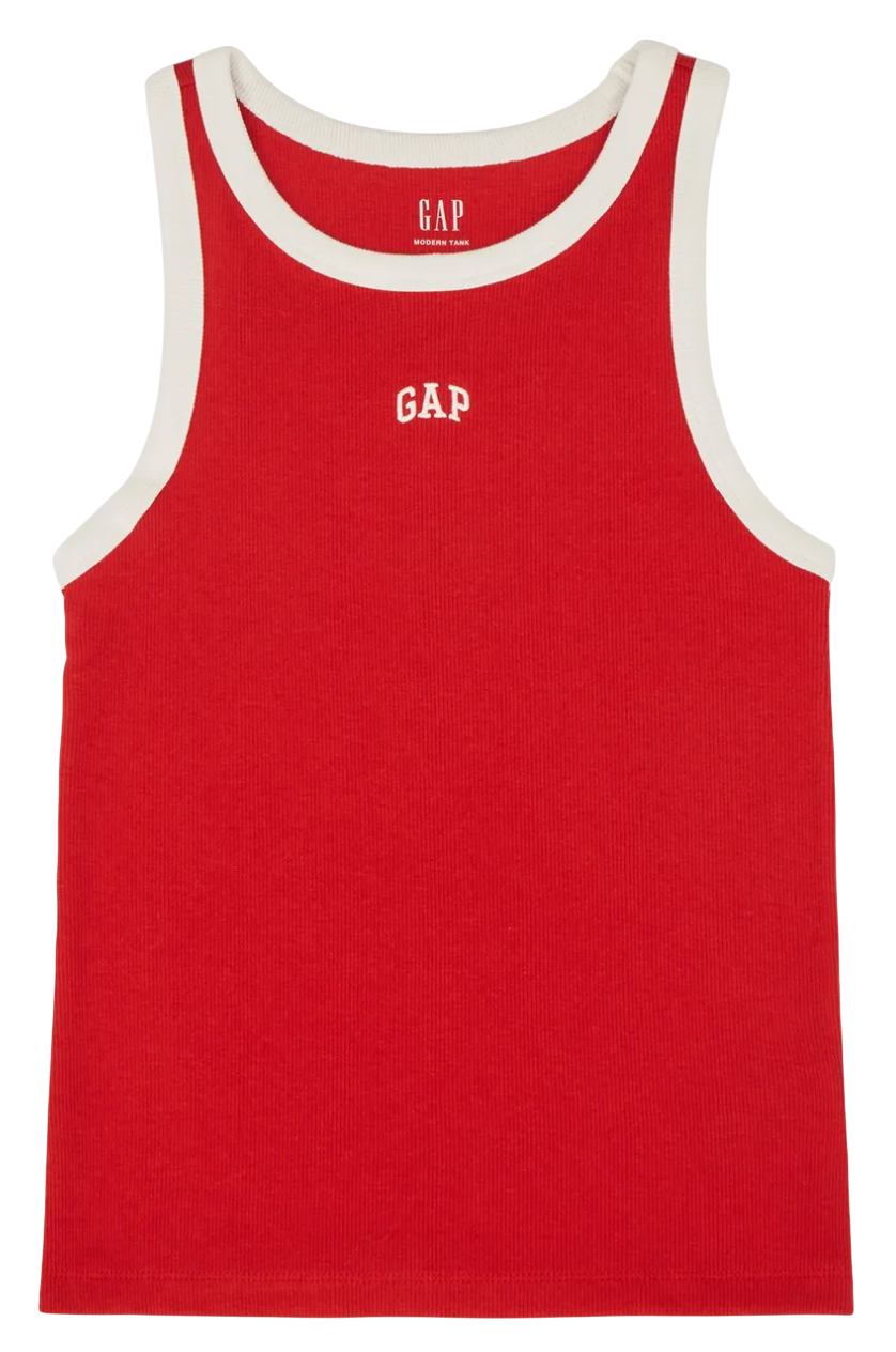 Tielko GAP Ribbed Tank Top Logo Americana Červená | 729562-05, 0