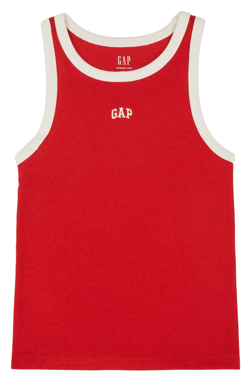 Tielko GAP Ribbed Tank Top Logo Americana Červená | 729562-05