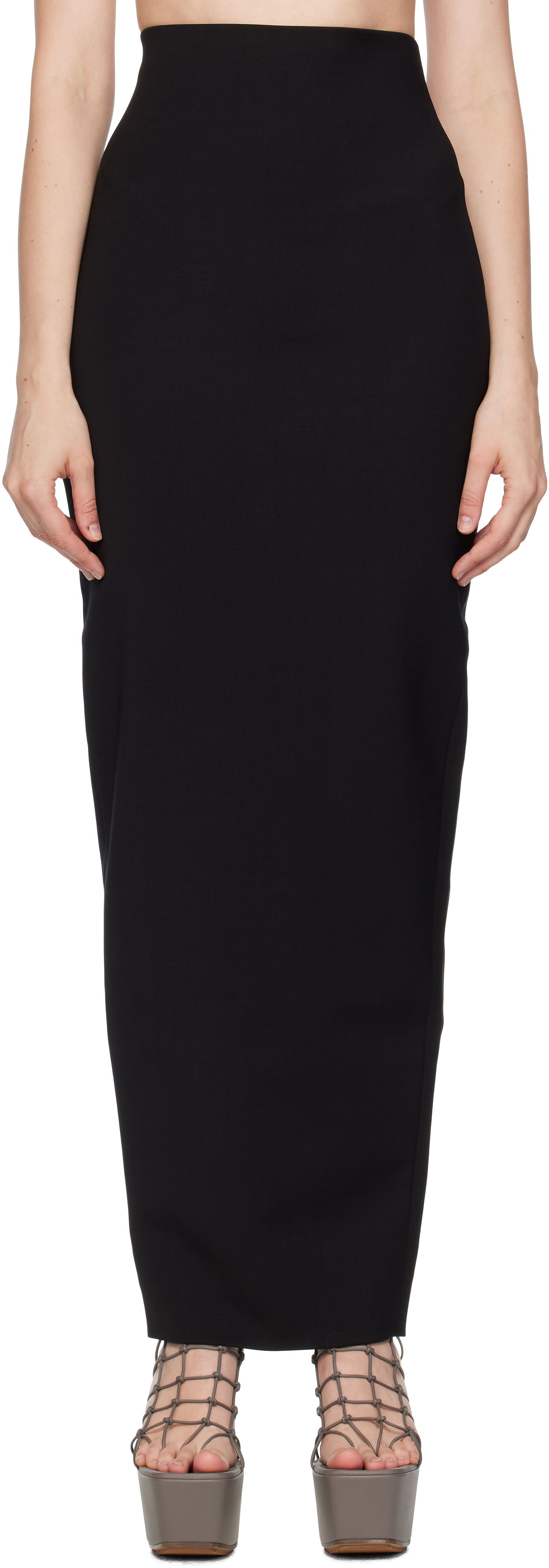 Sukňa Rick Owens Rick Owens Concordians Dirt Pillar Maxi Skirt Čierna | RP02E4344 WST, 0