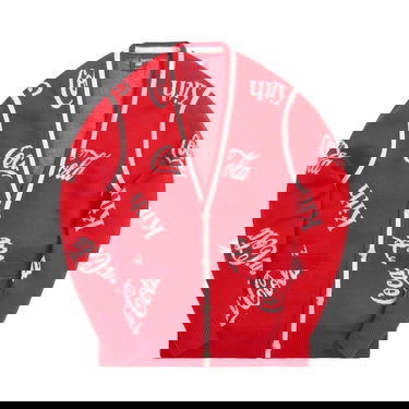 Sveter KITH x Coca-Cola x Mitchell & Ness Coke Logo Cardigan Červená | MNSWTRKM19027 CREA, 1