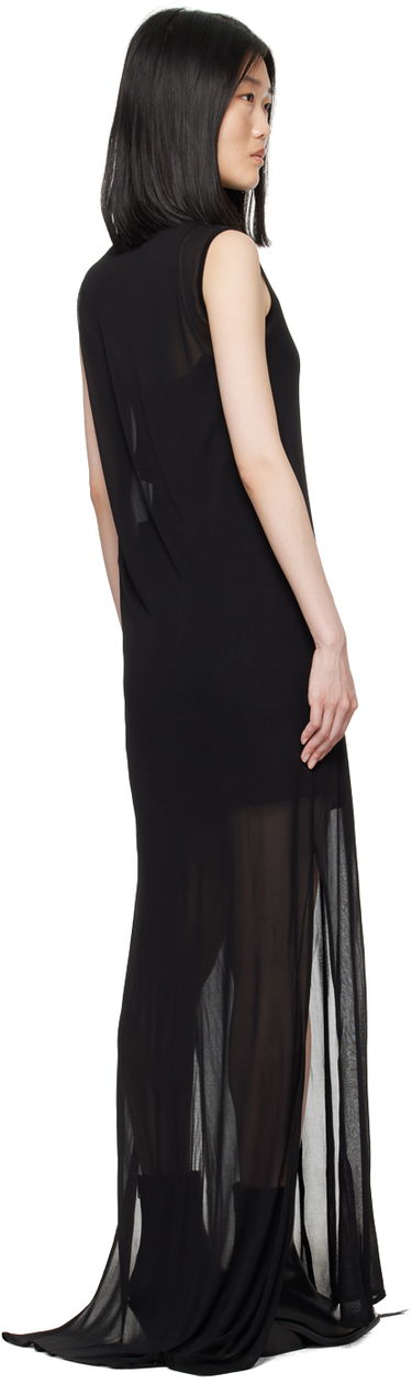Šaty Ann Demeulemeester Semi-Sheer Maxi Dress Čierna | 2401-W-JDR34-FA432-099, 2