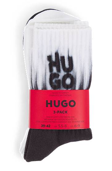Ponožky BOSS HUGO Three-Pack Short Socks with Logo Čierna | 50531488, 1