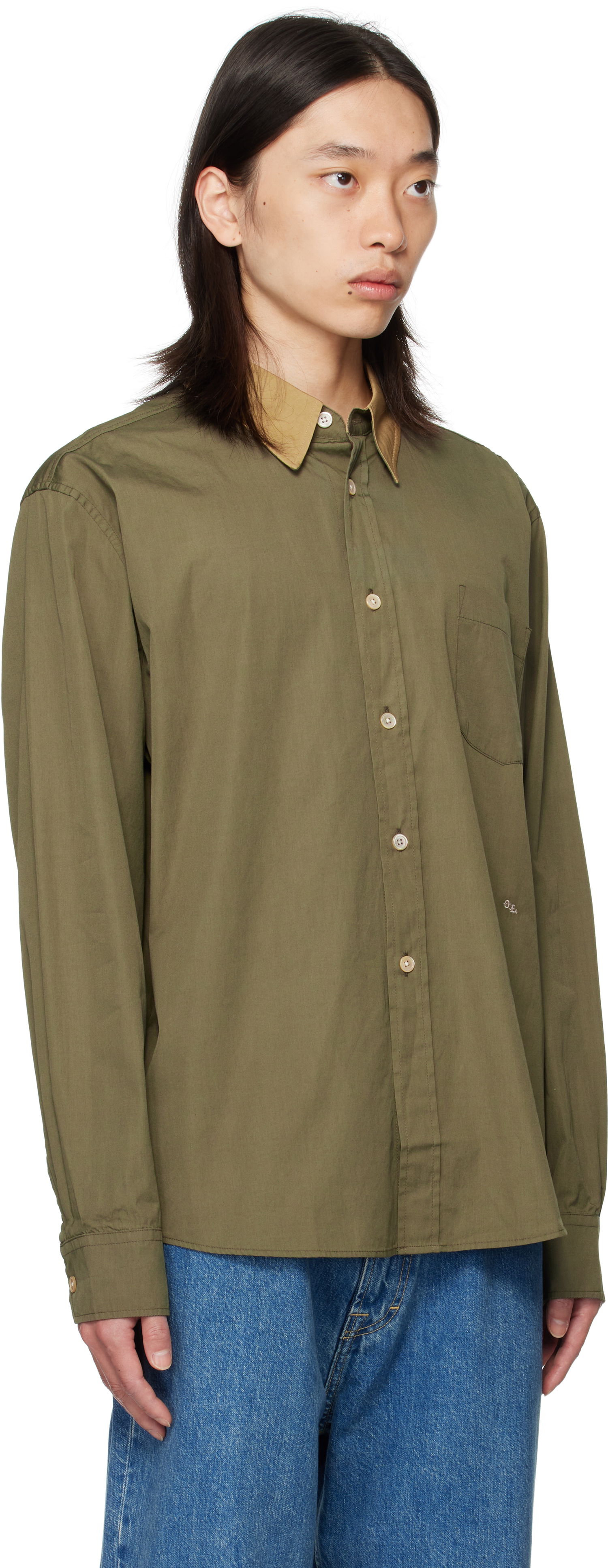 Košeľa OUR LEGACY Beyond BD Shirt Zelené | M4252BP, 1