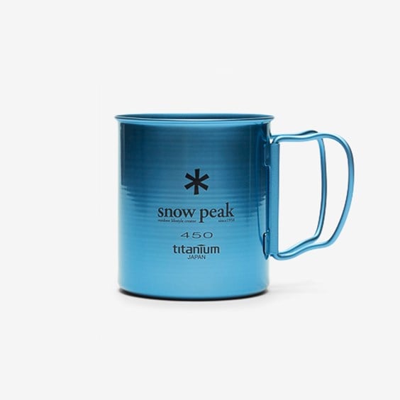 Home decor Snow Peak Titanium Single 450 Anodized Mug Modrá | MG-043BL-US