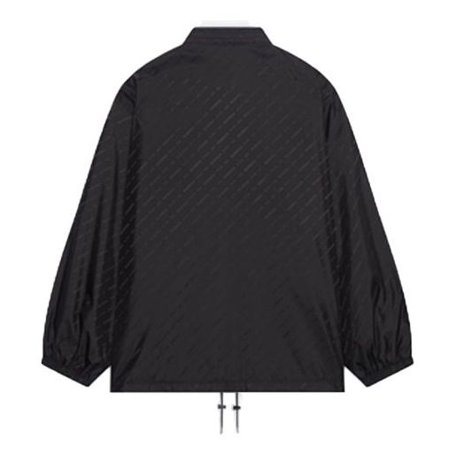 Vetrovka Balenciaga Allover Logo Rain Jacket Čierna | 681452TKO401000