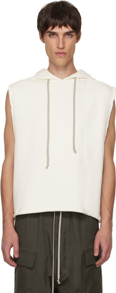 Mikina Rick Owens Rick Owens Concordians Sleeveless Tunic Hoodie Biela | RR02E1503 JTCD, 0