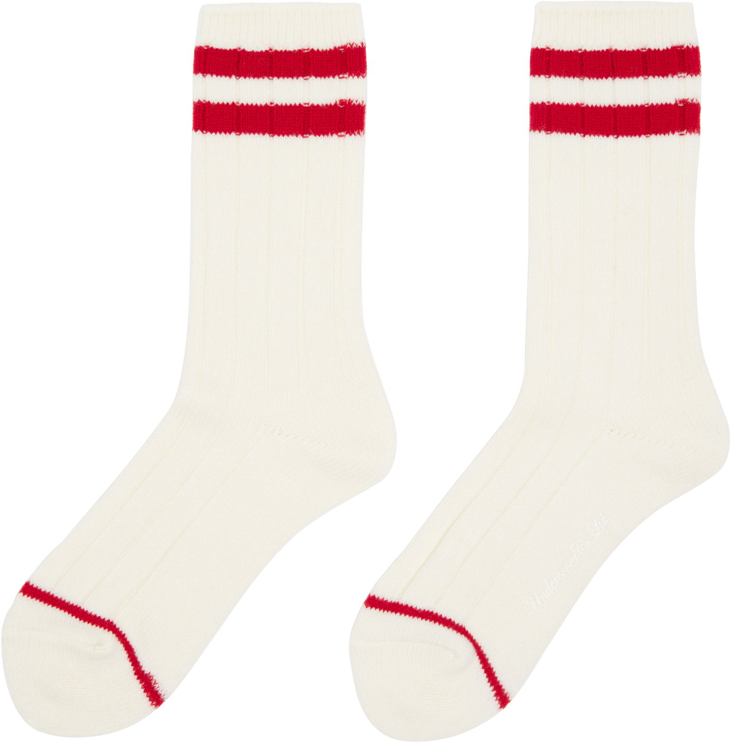Ponožky UNDERCOVER UNDERCOVER Striped Socks Biela | UC2E4L01, 1