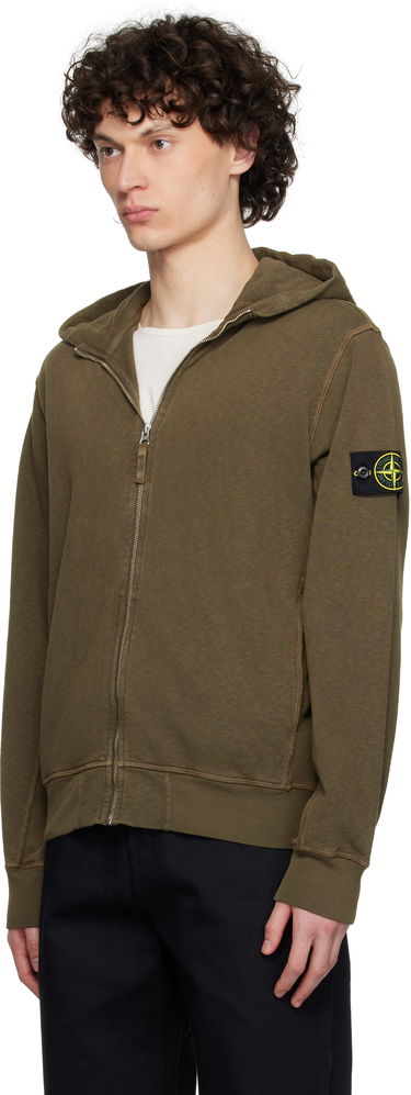 Mikina Stone Island Stone Island Malfilé Fleece Hoodie Zelené | K1S15 6100021 S0060, 3