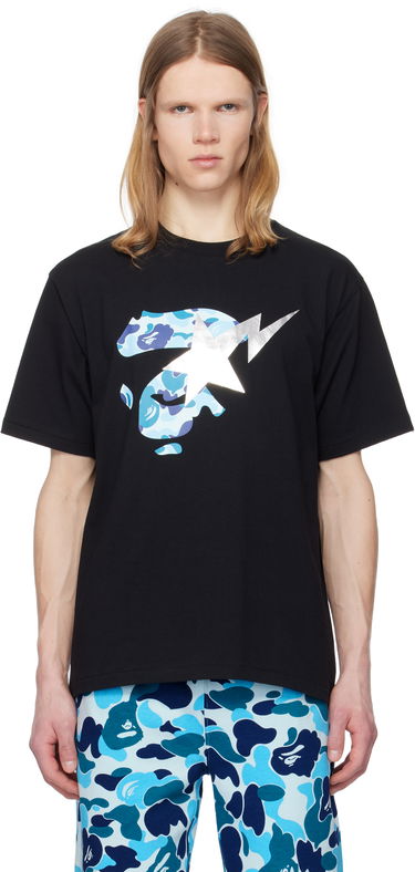Tričko BAPE A Bathing Ape ABC Camo Ape Face STA T-Shirt Čierna | 001TEK801009M, 0
