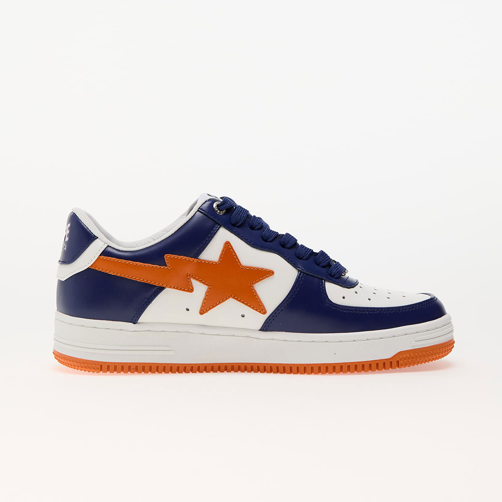 A Bathing Ape Men's BAPE Sta Leather Sneakers in Blue, Size UK 10 | END. Clothing