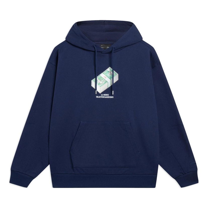 Mikina Li-Ning Hackett Graphic Hoodie Modrá | AWDT227-3