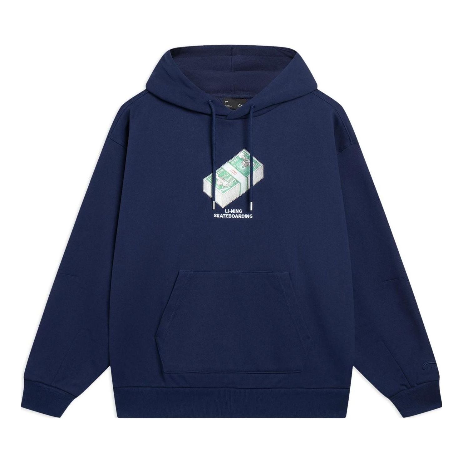 Mikina Li-Ning Hackett Graphic Hoodie Modrá | AWDT227-3, 0