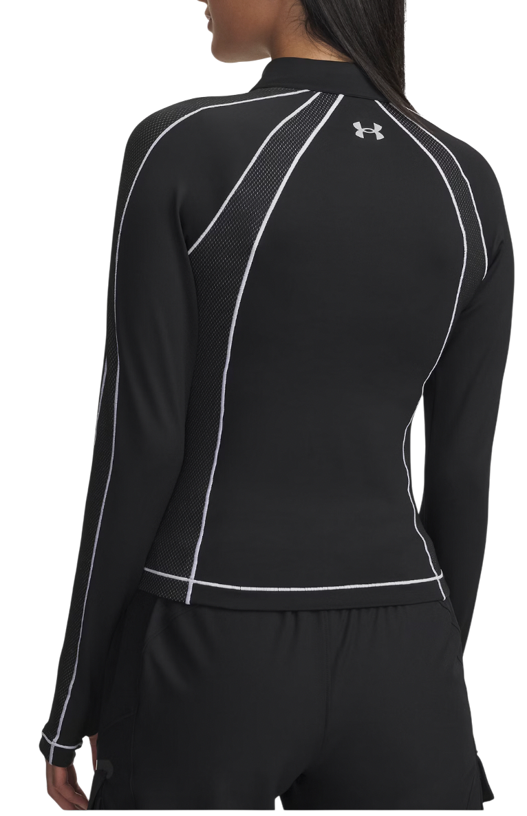 Tričko Under Armour ColdGear Textured 1/2 Zip Long Sleeve Performance Top Čierna | 6003998-003, 1
