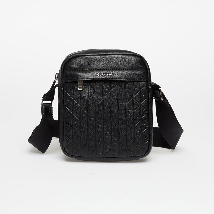 Taška cez rameno CALVIN KLEIN Calvin Klein Emblem Aop Emboss Crossover Bag Čierna | LV04D3204G UB1