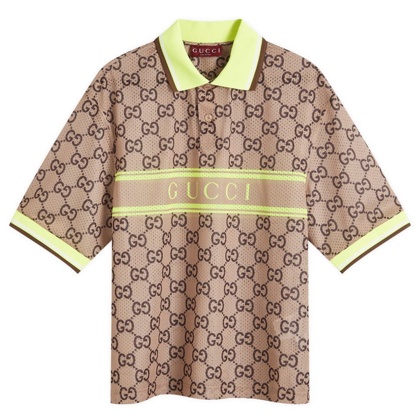 Polo tričko Gucci GG Monogram Logo Polo Béžová | 787890-XJGJ3-2270