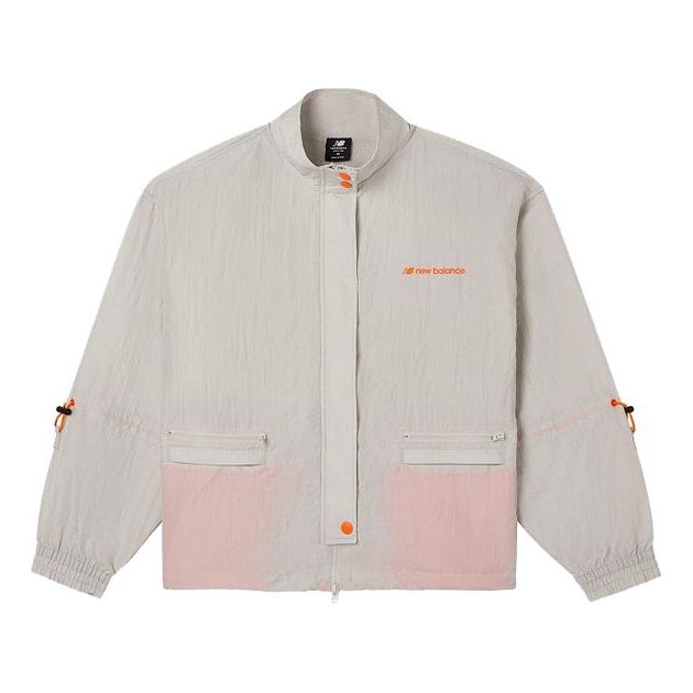 Vetrovka New Balance Stand Collar Casual Jacket Béžová | AWJ03360-LG, 0