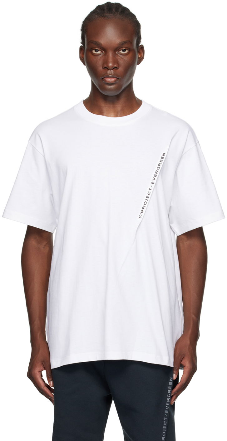 Tričko Y/PROJECT Pinched Logo T-Shirt Biela | 204TS001, 0