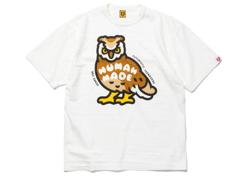 Tričko Human Made Owl Print T-Shirt Biela | HM25TE005