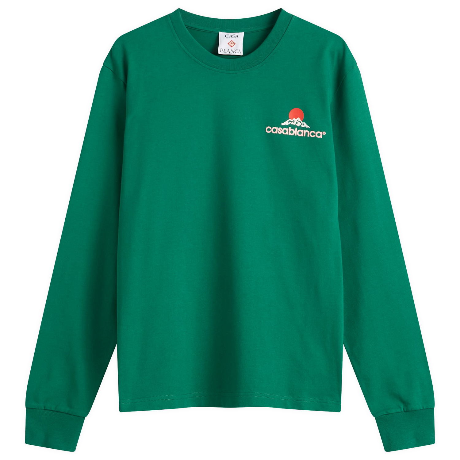 Tričko Casablanca Casablanca Montagne Printed Long Sleeve T-Shirt, Size Large Zelené | MPF25-JTP-151-02, 0